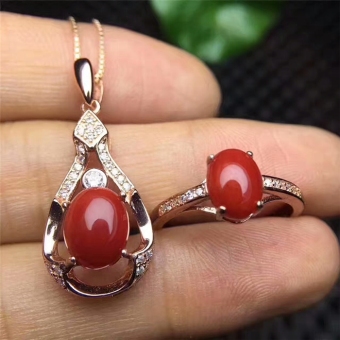 Southern merah S925 mounting perempuan batu permata sterling silver cincin