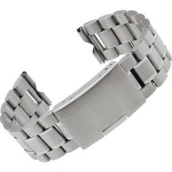 Stainless Steel Bracelet Watch Band Strap Straight End Solid Links 24mm - intl  