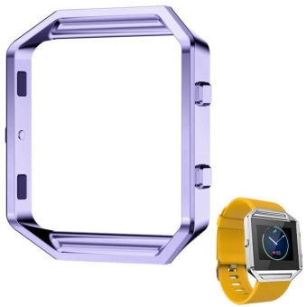 Stainless Steel Metal Watch Frame Holder Shell For Fitbit Blaze Smart Watch LP - intl  