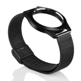 Steel Wristband Strap Bracelet Sleep Fitness Monitor For Misfit Shine 2 BK - intl  