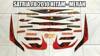 Gambar Striping Satria Fu 2010 Hitam   Merah