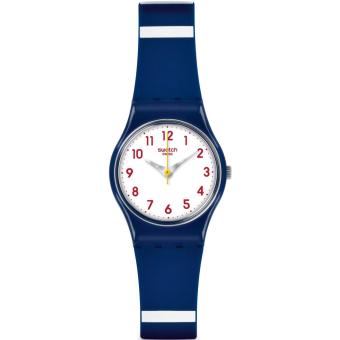 Swatch - Jam Tangan Wanita - Biru-Putih - Rubber Biru - LN149  