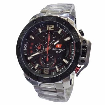 Swiss Aarmy dhc+ SA2292 - Jam Tangan Pria - Stainless (Silver Hitam)  