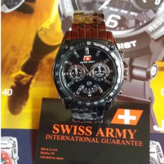 Swiss Army 4042 - Jam Tangan Pria Stainless Stell Black  