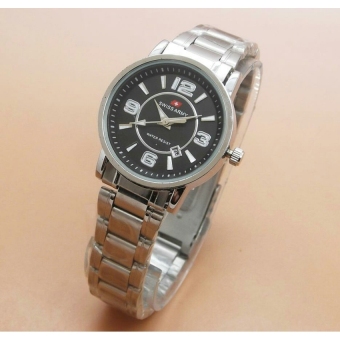 Swiss Army - AL0029L - Jam Tangan Wanita - Stainlesstell Strap - Silver Black  