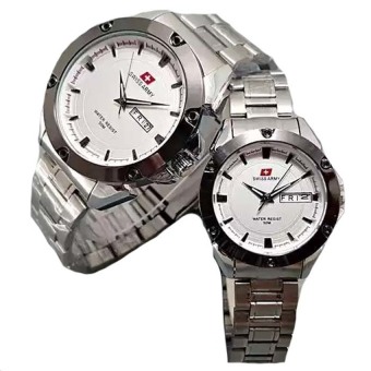Swiss Army Couple - Stainless Steel - Silver Putih - SA4375 Sw Couple  