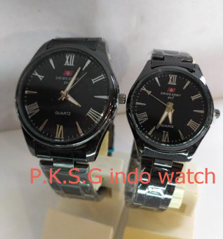 Swiss Army Couple Watch - Stainless steel - SA 6977 Black - Romawi  