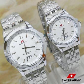 Swiss Army - Jam Tangan Couple -SA 4332ds Plat Putih  