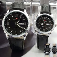 Swiss Army Jam Tangan Couple - Tali Kulit - HITAM - SA1251YRU76IDR169900. Rp 169.900