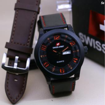jual swiss army jam tangan pria sa 1831 ss date on tali kulit stainless steel permata jual swiss army jam tangan pria sa 1831 ss date on tali kulit stainless steel permata