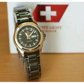 Swiss army - Jam tangan wanita - Stainless steal - Strap Rantai - Design Elegant  