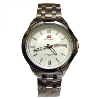 Swiss Army Jam Tangan wanita - Stainless Steel - SIlver White - SA 1575 SWL  