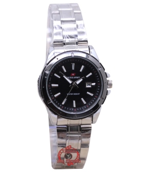 Swiss Army - SA 0011 - Jam Tangan Wanita - Stainless - ( Silver Hitam )  