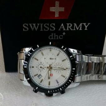 Swiss Army - SA6141 - Jam tangan pria - crono aktive & Date on - Rantai - Stainless Steel  