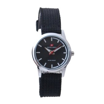 Swiss Army Women's- Jam Tangan Wanita - SA 5116 L Bezel Hitam - kanvas  