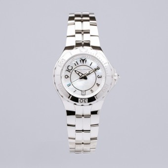 TechnoMarine Sea Lady 38.85mm Case Stainless Steel Stainless Steel Strap White Dial Quartz Watch TM-715007  