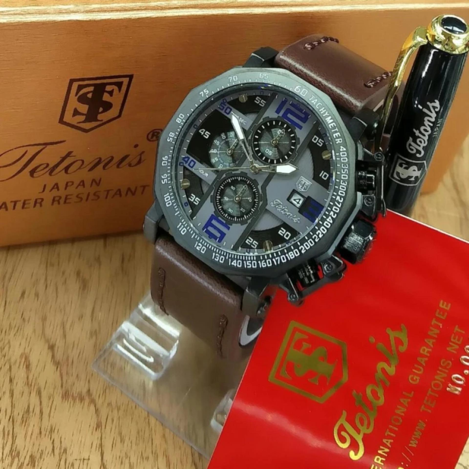 Tetonis Original Ts3433cn Jam Tangan Pria Chrono Aktif Leather Strap Tetonis Original TS 7877 ART Jam Tangan Pria Chrono Aktif