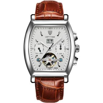 Tevise 8383 Man Business Silver Dial Automatic Mechanical Watch - intl  
