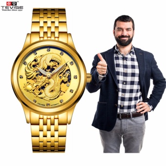 Tevise Luxury Dragon Dial Brand Watch Mechanical Watch Men Business Wristwatches Automatic Watches Men Clock Relogio Masculino 9006 - intl  