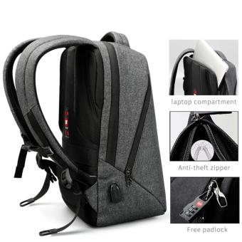 Tigernu Lampu Klasik Berat Ransel Untuk 12-17 Inci E Laptop Dengan USB Eksternal Pengisian Port3164 (abu-abu Hitam) - International Pebruari 2019 - 4 Tigernu lampu klasik berat ransel untuk 12-17 inci e Laptop dengan USB eksternal pengisian port3164 (abu-abu hitam) - International - 4