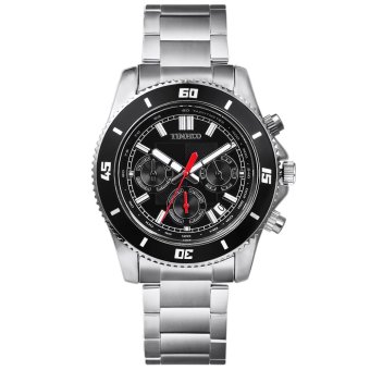 Time100 Men's Fashion Multifunction Stainless steel Timing waterproof quartz watch W70081G.01A - intl  