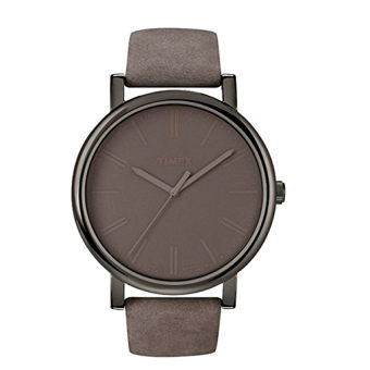 Timex Unisex T2N795AB Originals Gunmetal-Tone Watch with Grey Genuine Leather Band (Intl) - Intl  