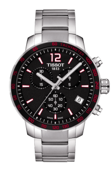 TISSOT Quickster Chronograph Jam Tangan Pria T0954171105700 - Stainless Steel - Silver  