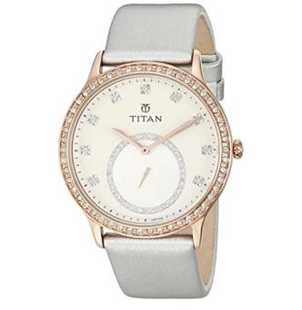 Titan Women's 9957WL01 Analog Display Quartz Silver Watch - intl  