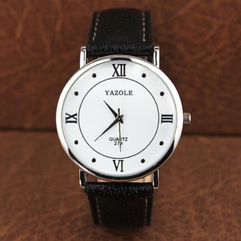 Top Brand YAZOLE Watch Men Watch Luxury Quartz Watch Waterproof Leather Strap Watches Hour Clock relogio masculino reloj hombre - intl  