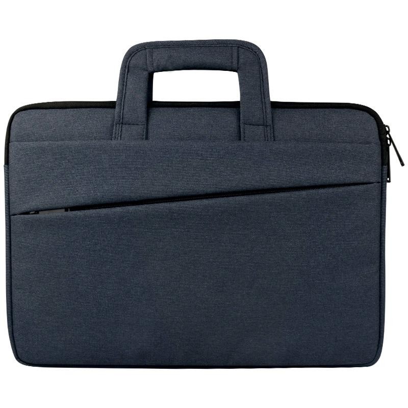 Universal Double Kantong Samping Wearable Oxford Cloth Soft Handle Portable Tablet Laptop, untuk 14 Inch dan Di Bawah Macbook, Samsung, Lenovo, Sony, Dell Alienware, CHUWI, ASUS, HP (Navy)-Intl