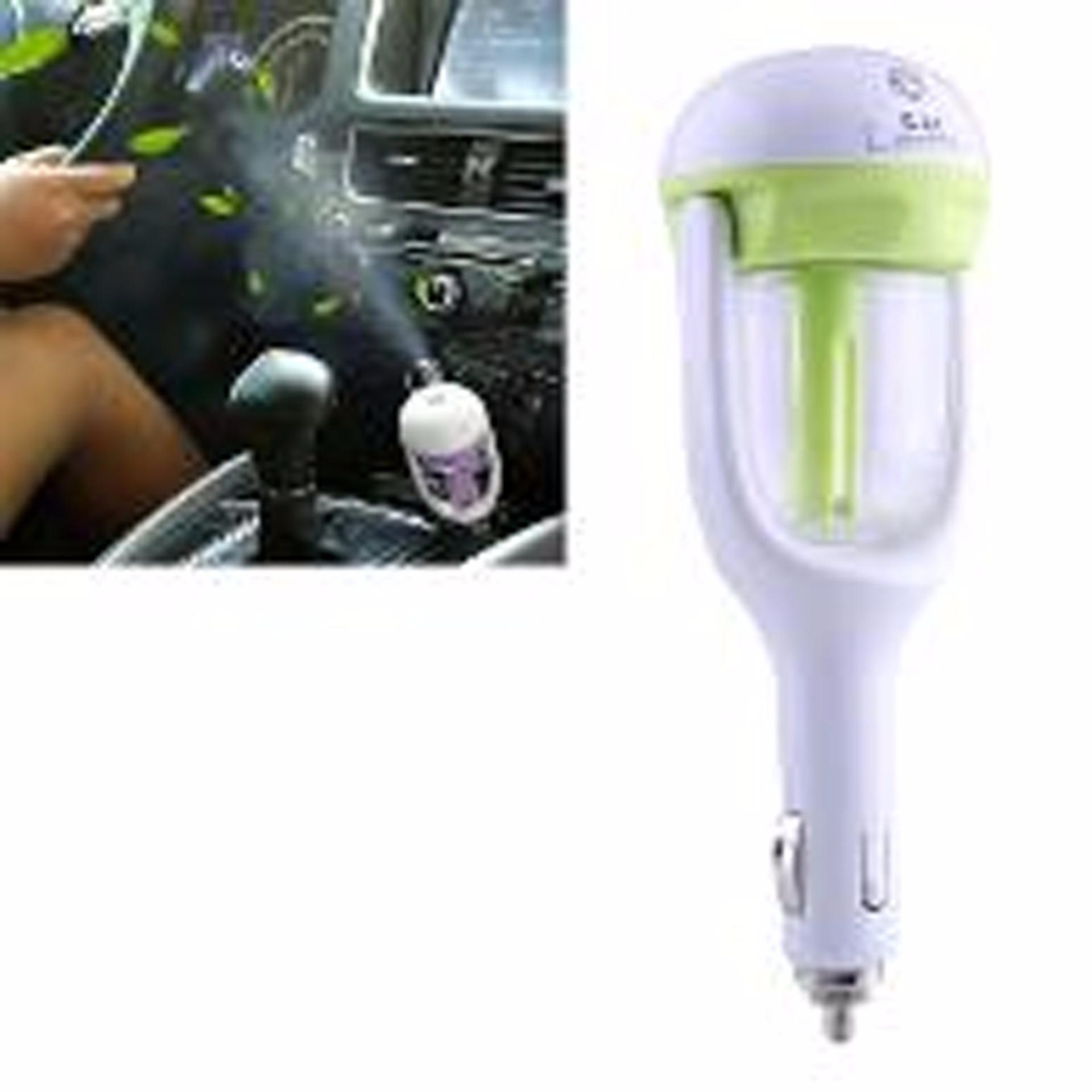 USB Car Charger & Car Humidifier Aromatherapy / Pengharum Ruangan Mobil .