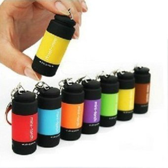 USB Rechargeable Pocket LED Torch Lamp Light Keychain Flash Flashlight 0.3W - intl  