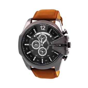 Gambar V6 Jam Tangan Fashion Pria Kulit Wristwatch Analog Casual Leather