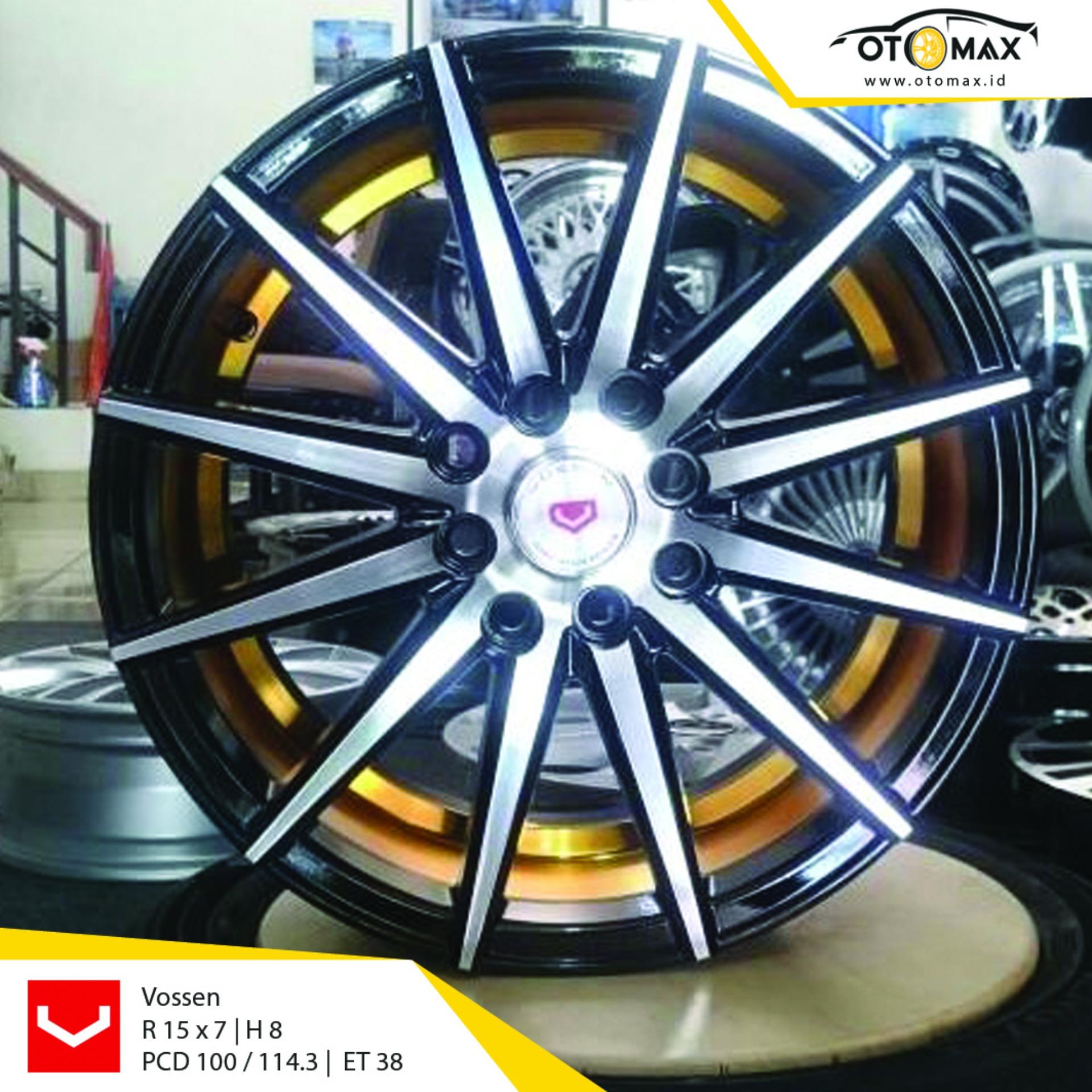 Velg Mobil Vossen Yellow Black Polish Ring 15