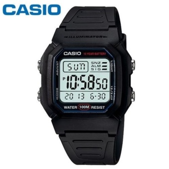 W-800H-1A Black Genuine Casio Dual Time Alarm Digital Mens Watch Digital New - intl  