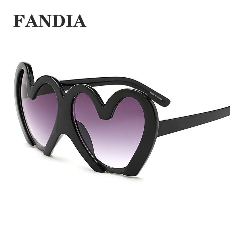 Wanita Merek Fashion Sunglasses dengan Kotak Warna Hitam-Intl