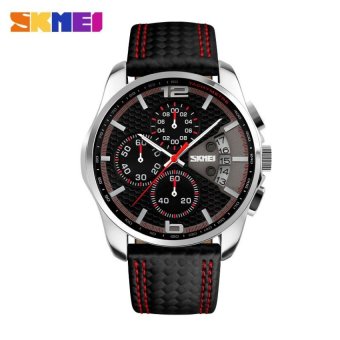 Watches men military stylish brand design army business calendarmen male clock sport leather luxury wrist watch 9106 - intl  