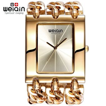 WEIQIN Luxury Gold Women's Bracelet Waterproof Fashion Bangle Dress Watch 2781 - intl  