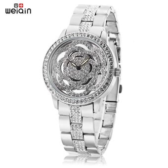 WeiQin W4828L Female Quartz Watch Transparent Crystal Dial Luminous Stainless Steel Band Wristwatch - intl  