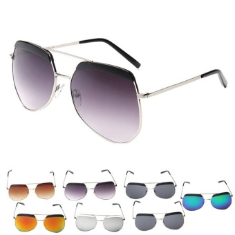 Gambar Winleworld Ms.Male Fashion Ultra large framed Sunglasses Color Film Yurt Glasses B   intl