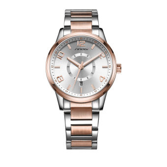Womdee SINOBI New Brand Clock Women Watch Men Rose Gold Alloy Band Watches Ladies Fashion Casual Watch Quartz Lover's Wristwatch (rose gold men) - intl  