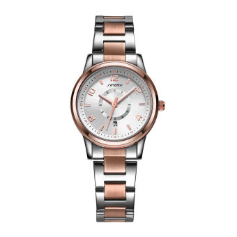 Womdee SINOBI New Brand Clock Women Watch Men Rose Gold Alloy Band Watches Ladies Fashion Casual Watch Quartz Lover's Wristwatch (rose gold women) - intl  