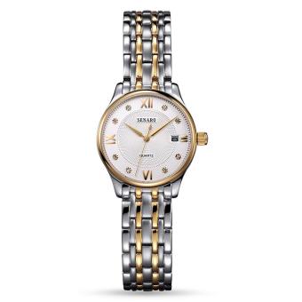 woppk The couple table's business Jarno genuine quartz watch waterproof watch 3046 (1 X women Watch) (White)  