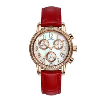 woppk The new fashion ladies watch brand watches are holy Jarno multifunction watch 3006 (Red)  