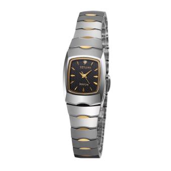 woppk The quartz watch brand Jarno square waterproof couple watches 1042 (1 X women Watch) (Gold)  
