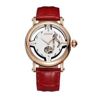 xfsmy SKONE temporal fashion brand ladies watches automatic mechanical watch hollow high-grade leather female watches  