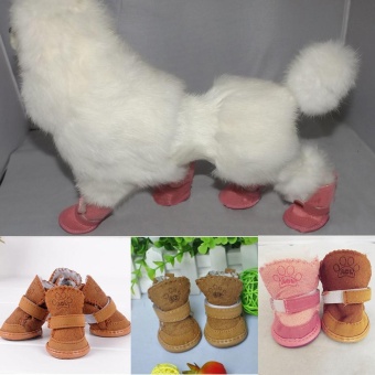 Harga xudzhe Dog Snow Boots Cotton Blend Detachable Closure Warm
WalkingShoes Small, 4 Pack intl Online Murah