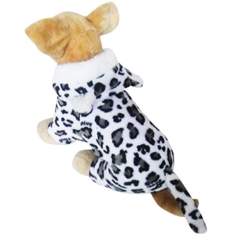 Gambar xupei Dog Soft Hoodie In Cheetah Leopord Design Jumpsuit Winter DogCoat Clothes   S   intl