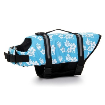 Gambar XXL Pet Aquatic Reflective Preserver Float Vest Dog Saver Safety Life Jacket Blue   intl