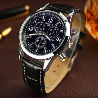 YAZOLE 271 Men Business Fashion Quartz Watches Black - intl  